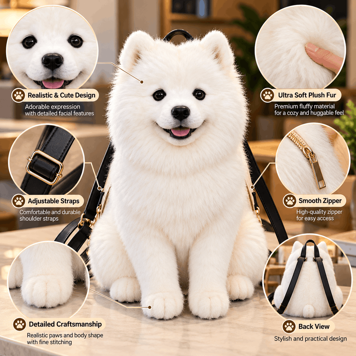 PupPal™ Realistic Dog Backpack — Lifelike Puppy Cuddle Companion