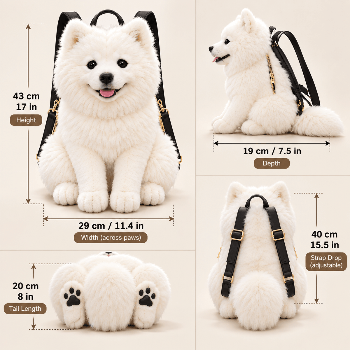 PupPal™ Realistic Dog Backpack — Lifelike Puppy Cuddle Companion