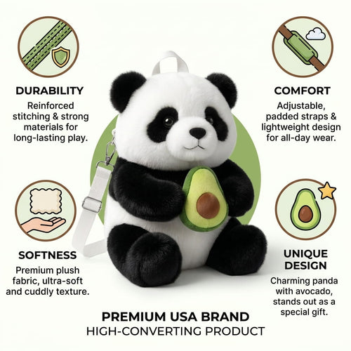 Panda Plush Bag — Cute Fluffy Panda Purse