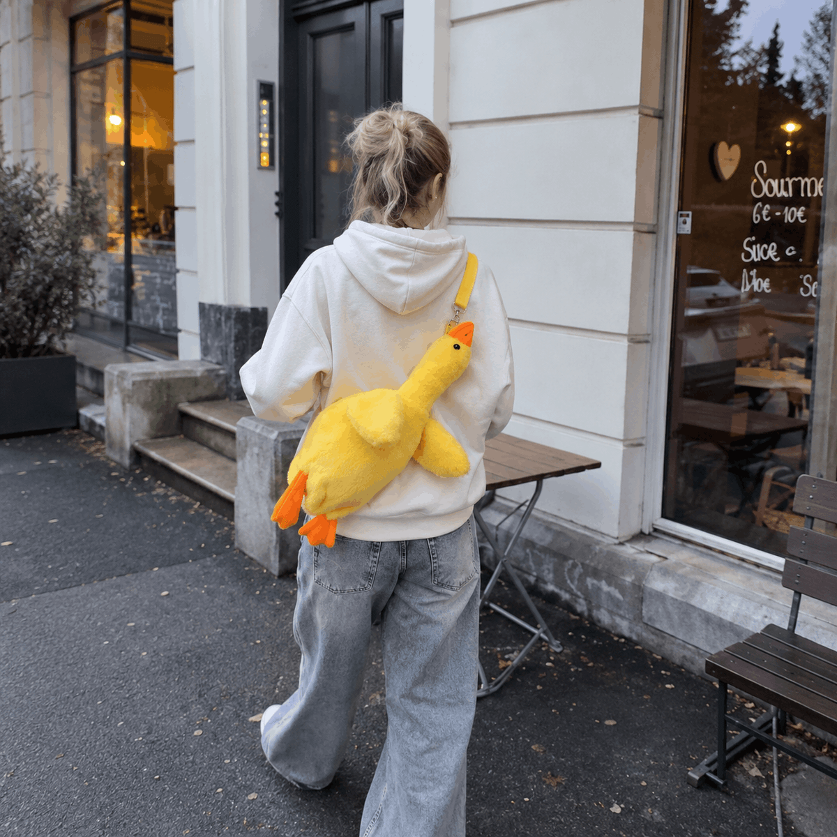 Long-Neck Duck & Goose Plush Backpack — Silly Cuddle Companion