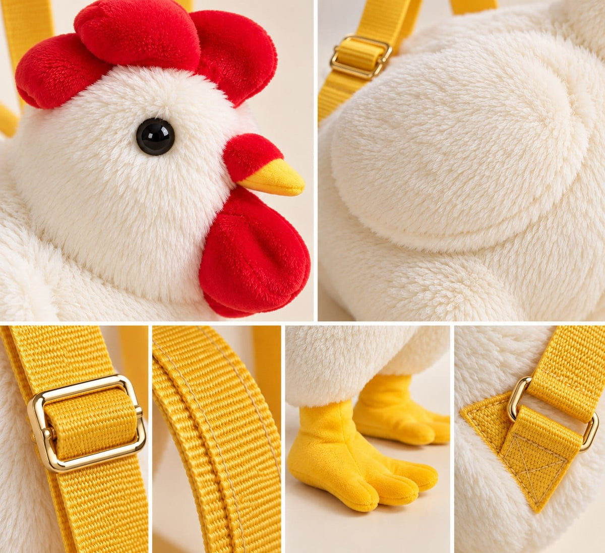 Chicken Plush Bag — Cute Fluffy Hen Purse