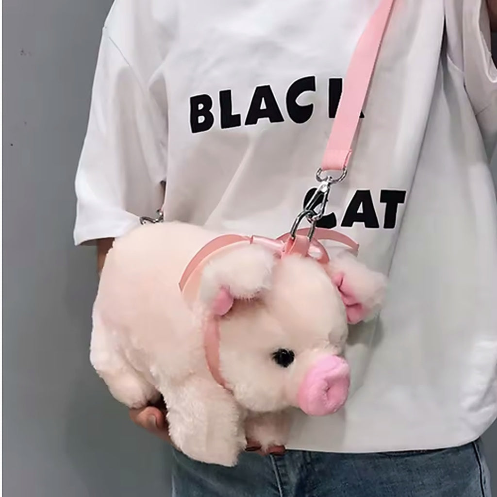 Baby Piglet Plush Bag - Customer Holding Lifestyle View